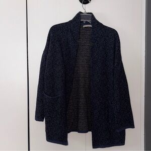 Chiaramente Italian wool blend open cardigan with pockets size Large